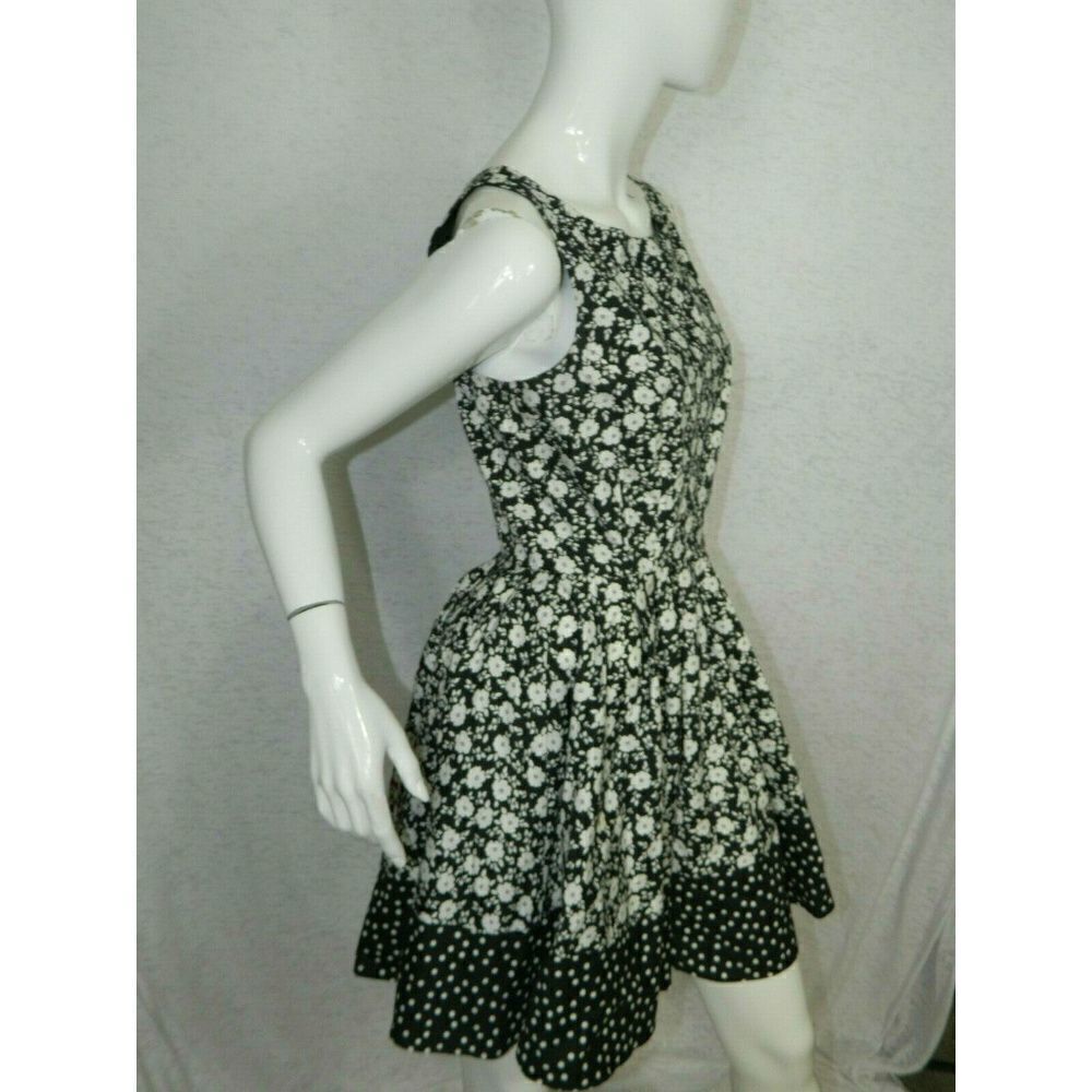 LC Lauren Conrad Dress Fit Flare Daisy Ruffle Sz 8 - Picture 5 of 8